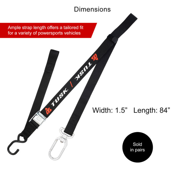 Tusk Swivel-Hook Carabiner Soft-Loop Tie Downs